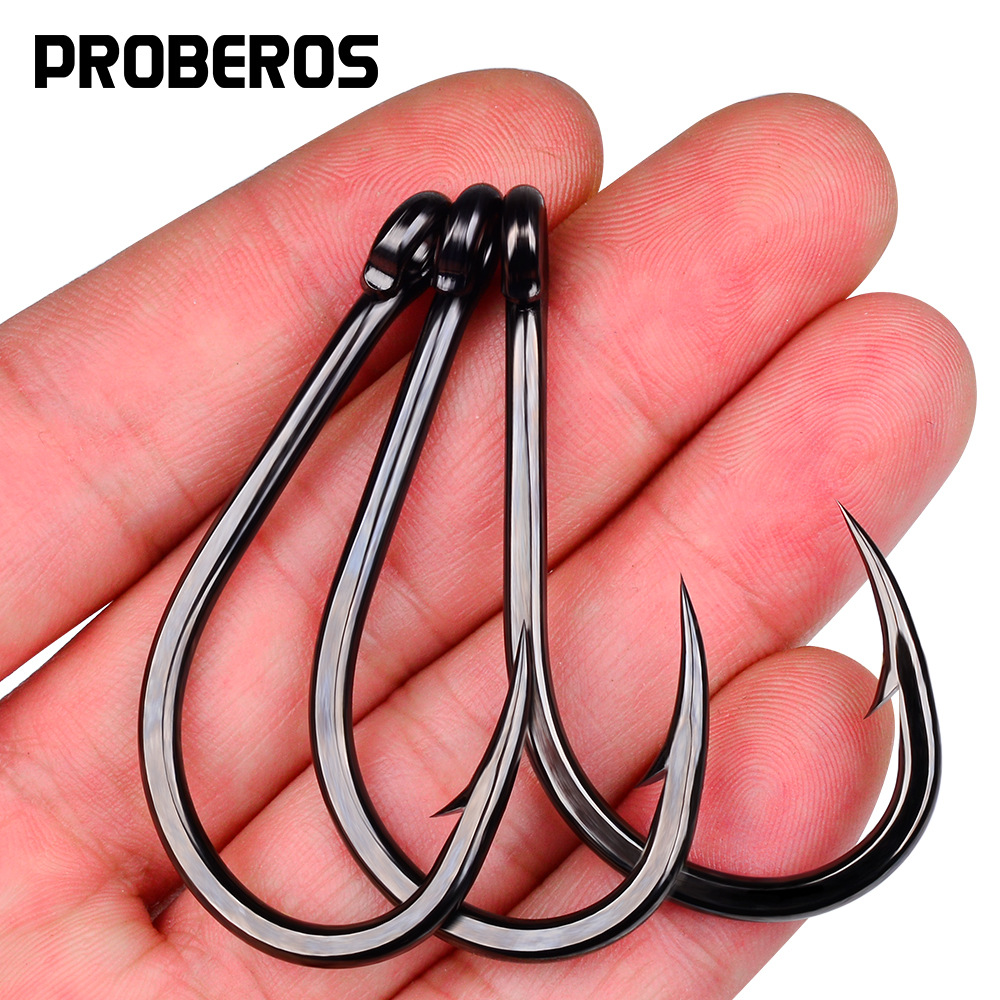 Fishing Hook Assortment - 10 Stuks Koolstofstaal Prikkeldraad Buis Oog