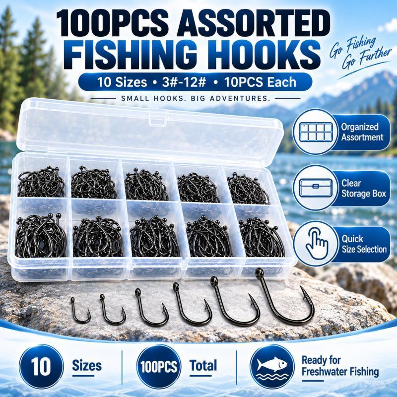 100 stuks set vishaakjes met w - Fishing Hook Assortment recensie en prijs