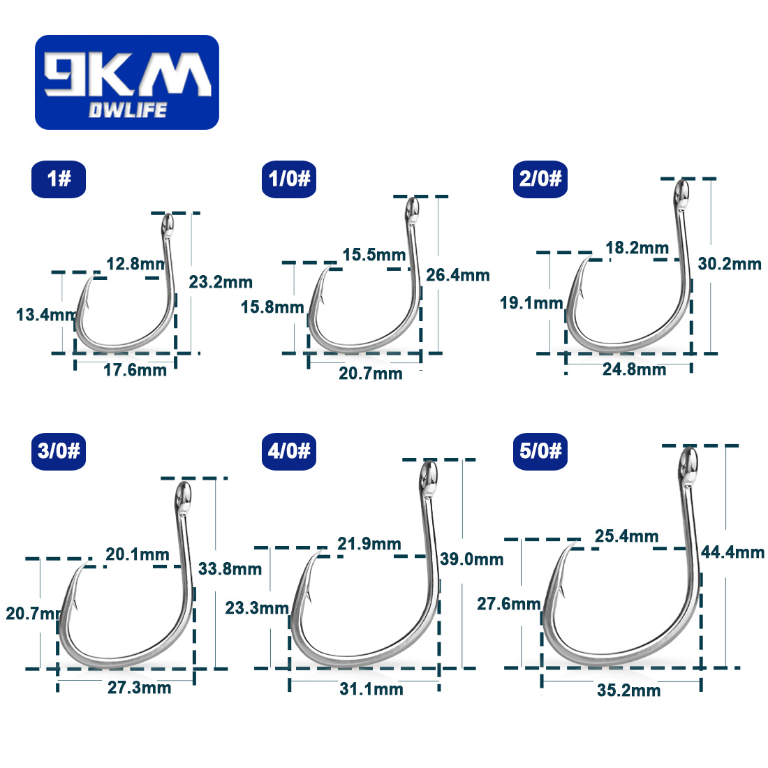 9KM Vishaken Zoutwater Levend  - Fishing Hook Offset recensie en prijs